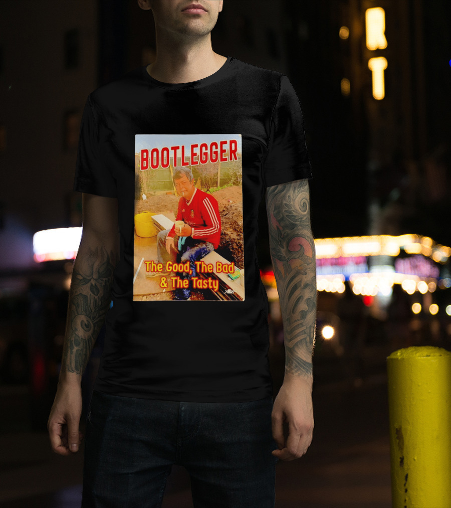 Bootlegger The Good The Bad And The Tasty Football Fan In Red Soccer Jersey T-Shirt