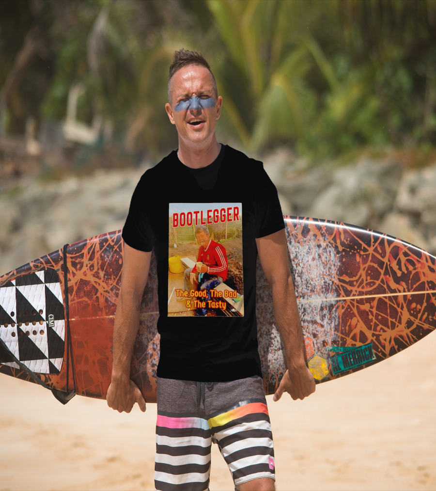 Bootlegger The Good The Bad And The Tasty Football Fan In Red Soccer Jersey T-Shirt