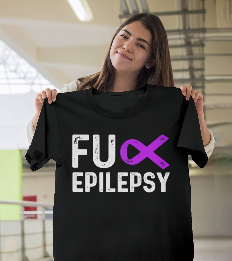 Fuck Epilepsy Purple Ribbon Awareness T-Shirt