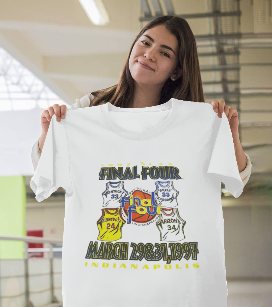 1997 NCAA Final Four March 29 31 Indianapolis Minnesota Kentucky Arizona T-Shirt
