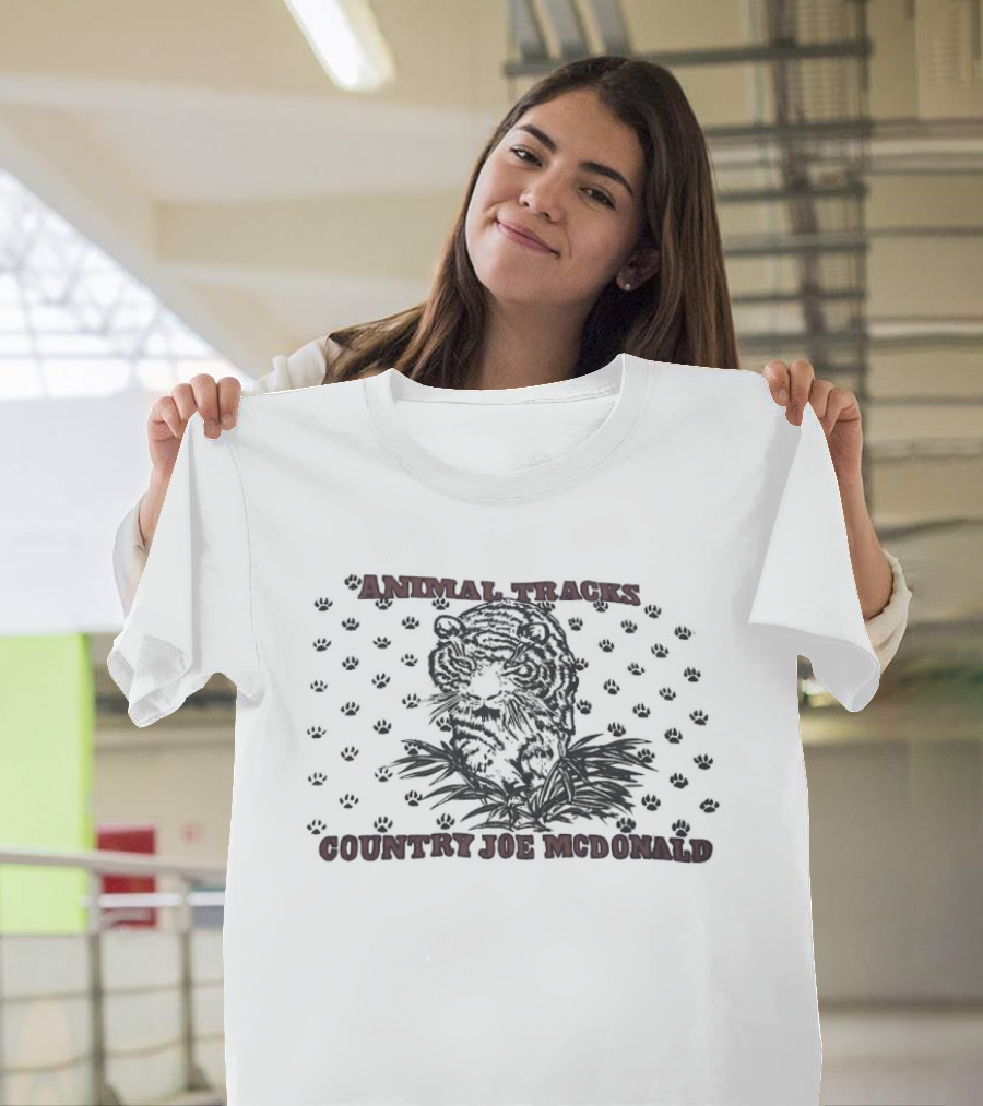 Animal Tracks Country Joe McDonald Vintage 1960s Music T-Shirt
