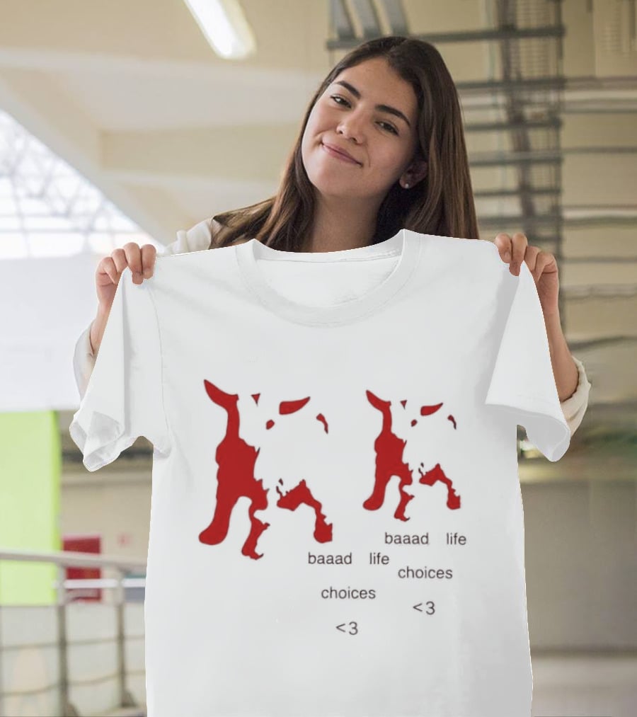 Baaad Life Choices Red Goat Minimalist Artsy Style Outfit T-Shirt