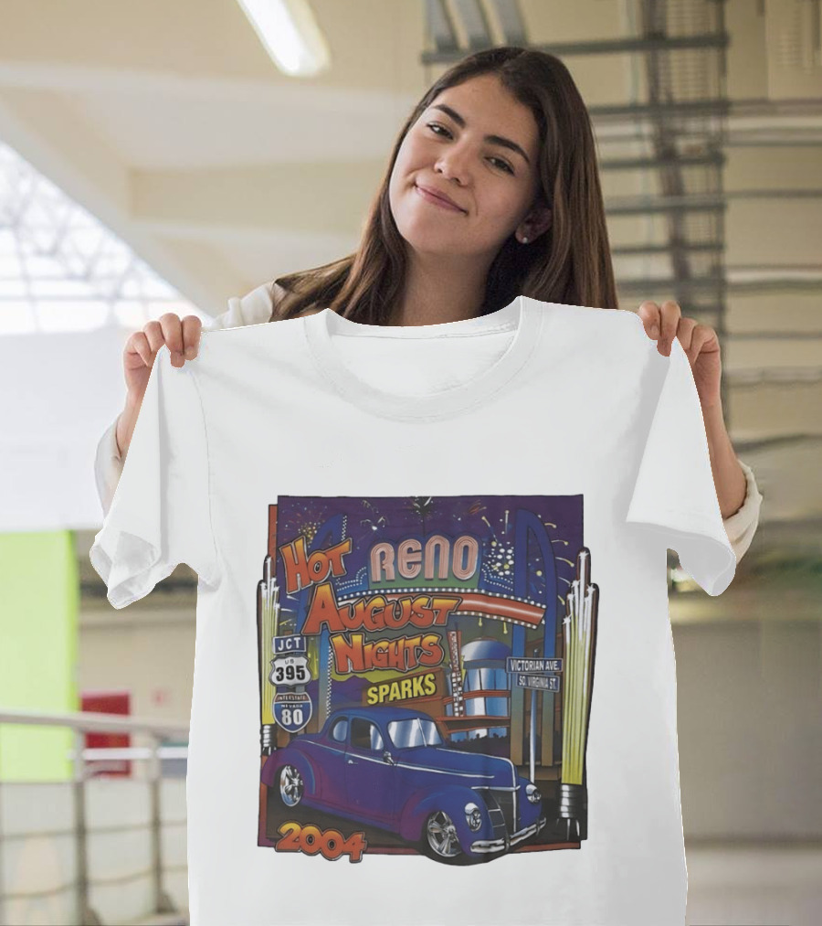 Hot August Nights Reno Sparks 2004 Classic Car Show Interstate 395 Victorian Avenue T-Shirt