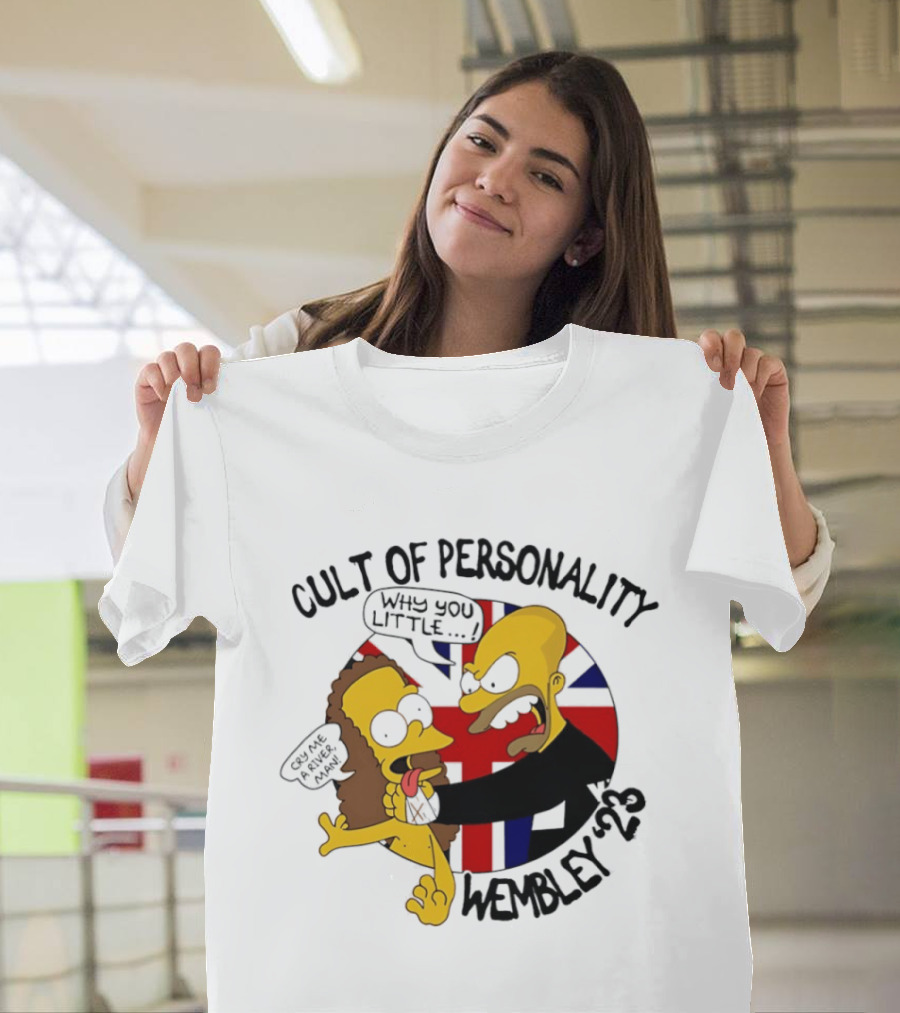 Cult Of Personality Wembley 2023 Cartoon "Why You Little" UK Flag T-Shirt