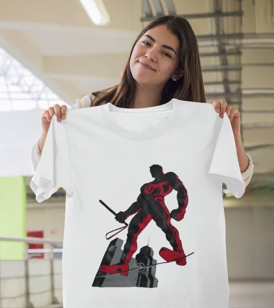 Daredevil Marvel Red Superhero Cityscape T-Shirt