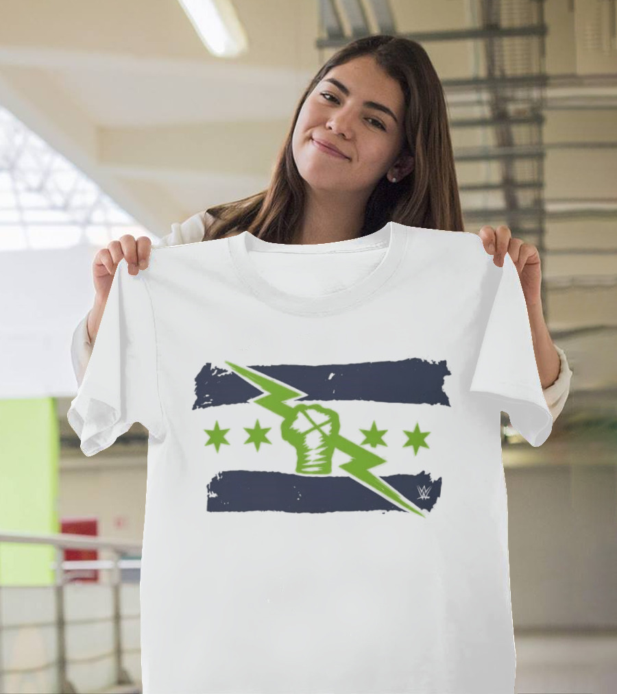 Seattle Is The Best In The World Lightning Bolt Fist Stars T-Shirt