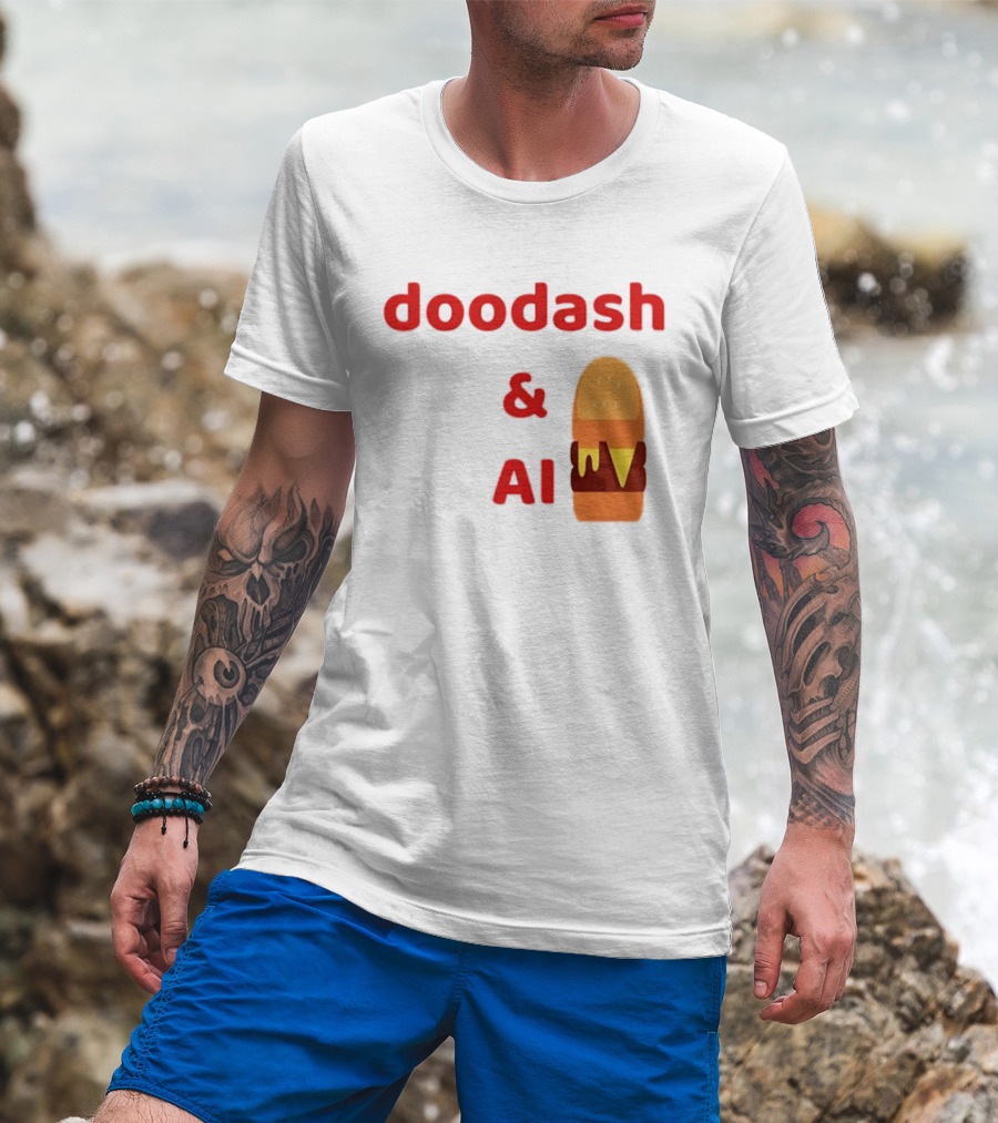 Doodash AI Burger Fast Food Delivery T-Shirt