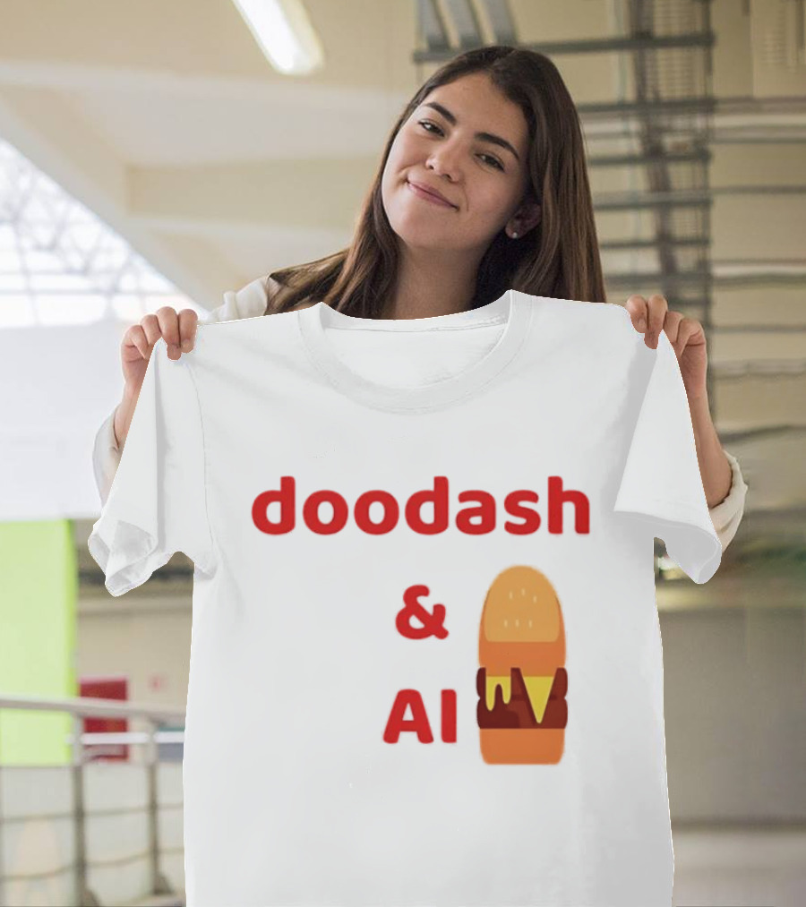 Doodash AI Burger Fast Food Delivery T-Shirt