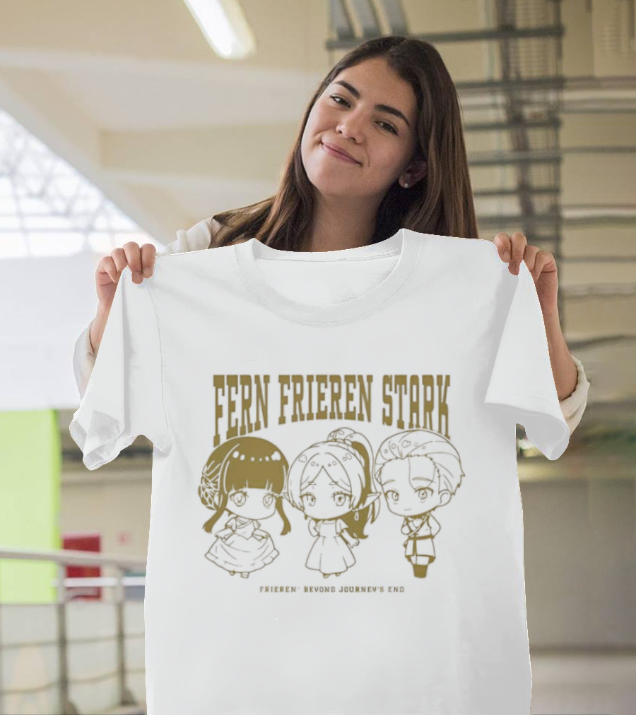 Fern Frieren Stark Beyond Journey's End Anime Chibi Trio T-Shirt