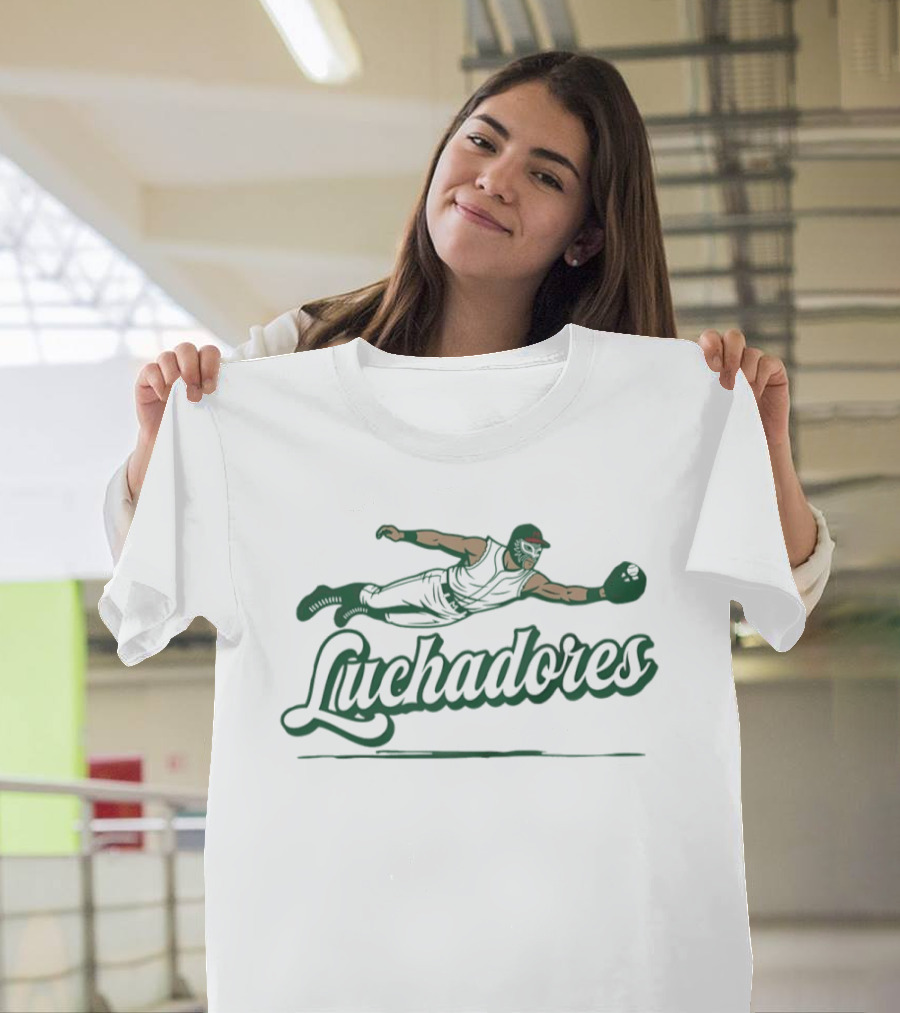 Luchadores Baseball Player Diving Catch T-Shirt