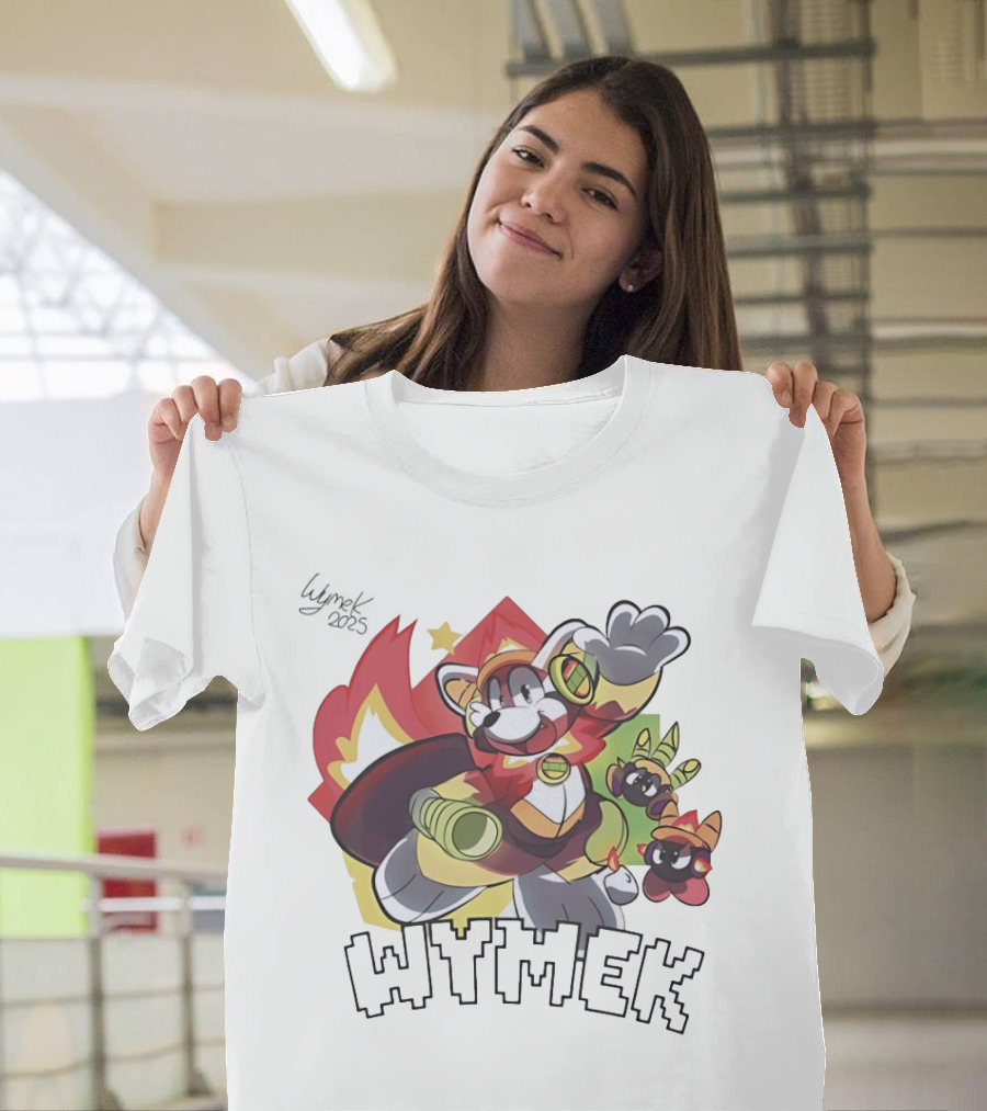 Wymek 2025 Hedgehog Character With Vibrant Colors And Companions T-Shirt