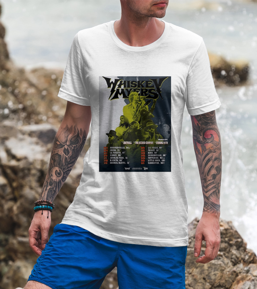 Whiskey Myers 2026 Tour North America Dates With Southall And The Record Company T-Shirt