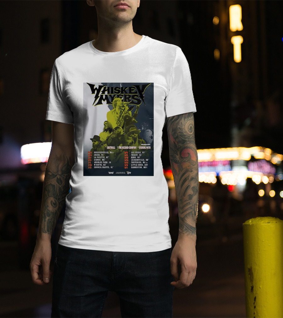 Whiskey Myers 2026 Tour North America Dates With Southall And The Record Company T-Shirt