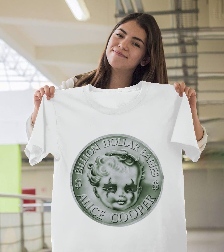 Alice Cooper Billion Dollar Babies Album Cover Coin T-Shirt