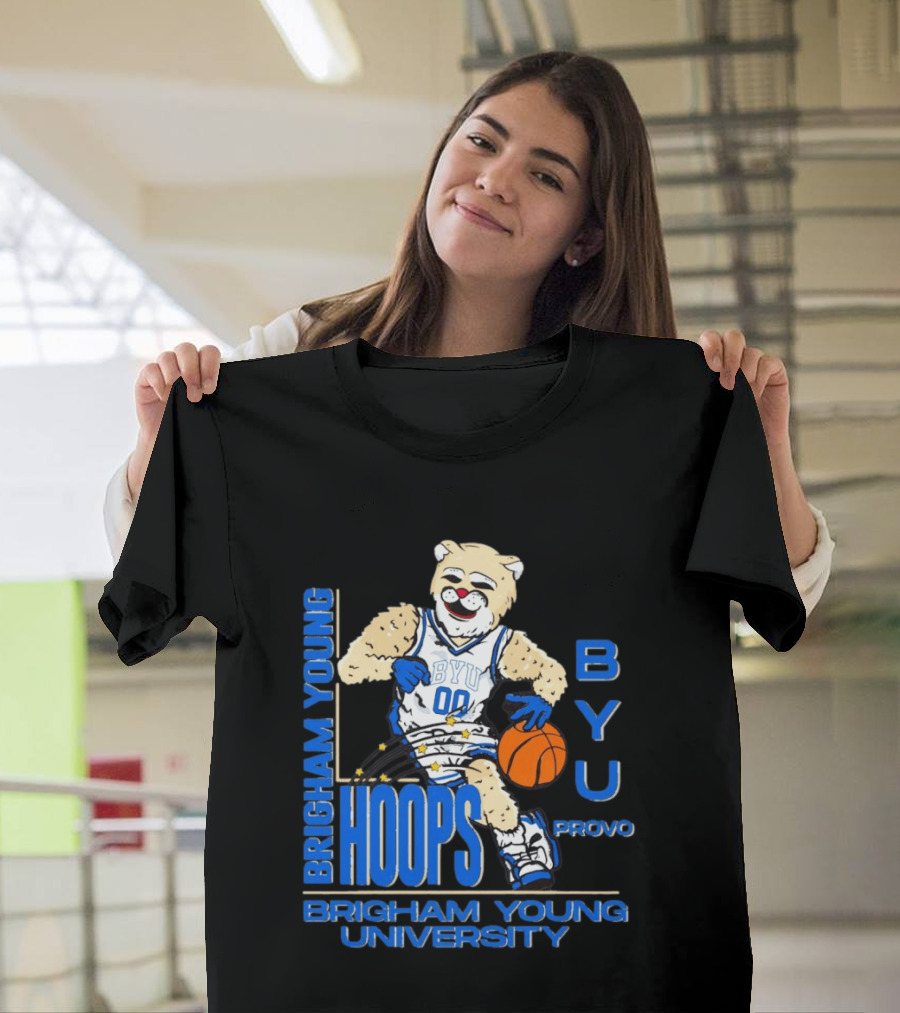 Brigham Young University Hoops BYU Provo Basketball Bear T-Shirt