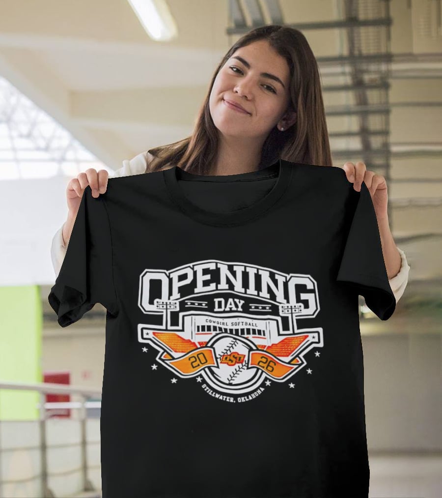 Opening Day 2026 Little League Osu Cowgirl Softball Pistol Pete T-Shirt