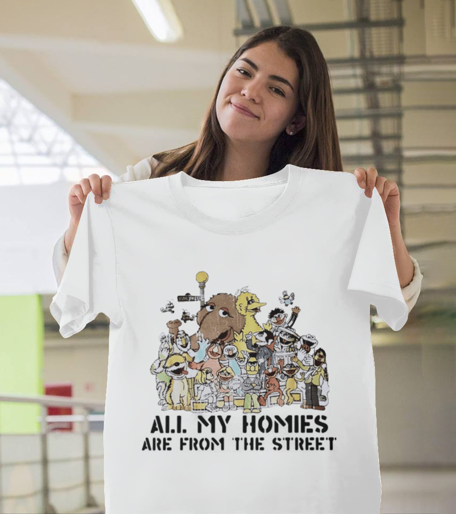 Sesame Street Homies Characters Group T-Shirt