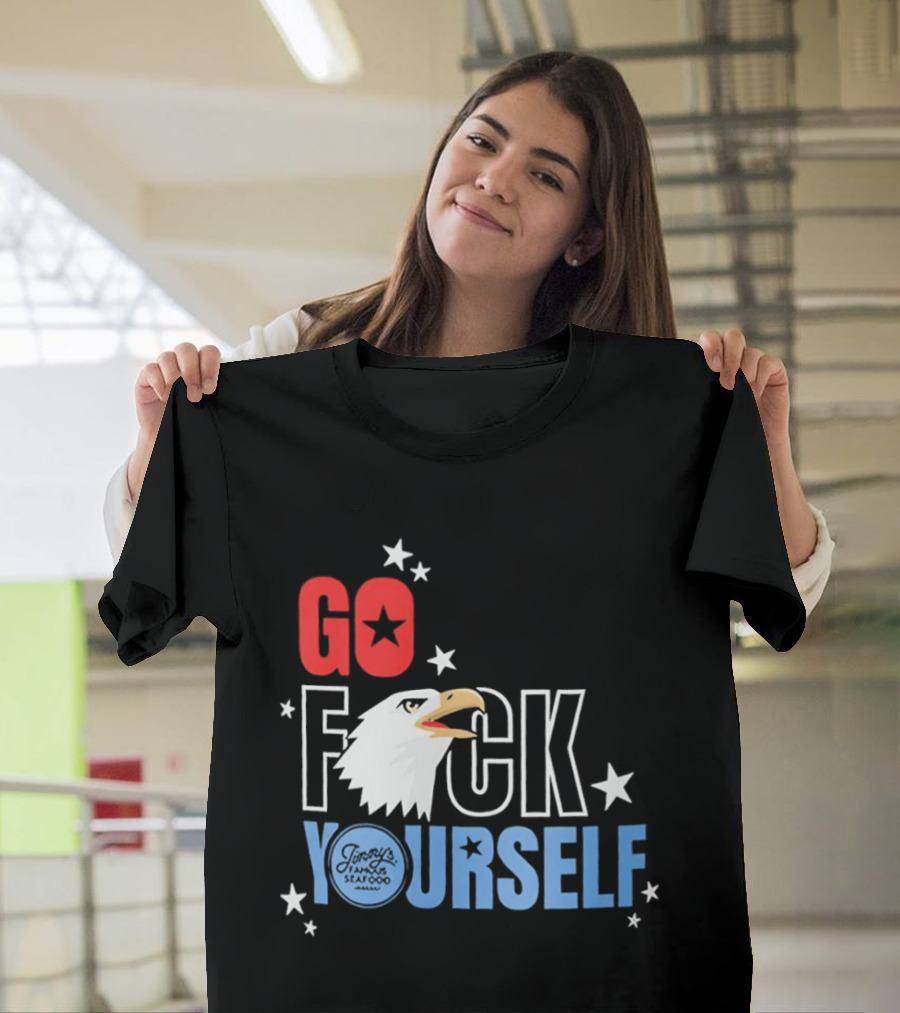 Go Fck Yourself Eagle Star Patriotic Humor T-Shirt