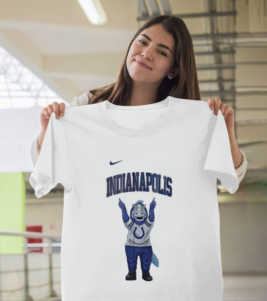Indianapolis Colts Mascot Blue Celebrating Teacher Appreciation Month T-Shirt
