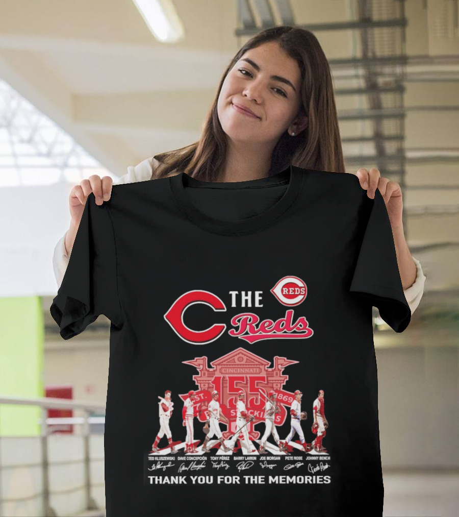 Cincinnati Reds Abbey Road 150th Anniversary Thank You For The Memories T-Shirt