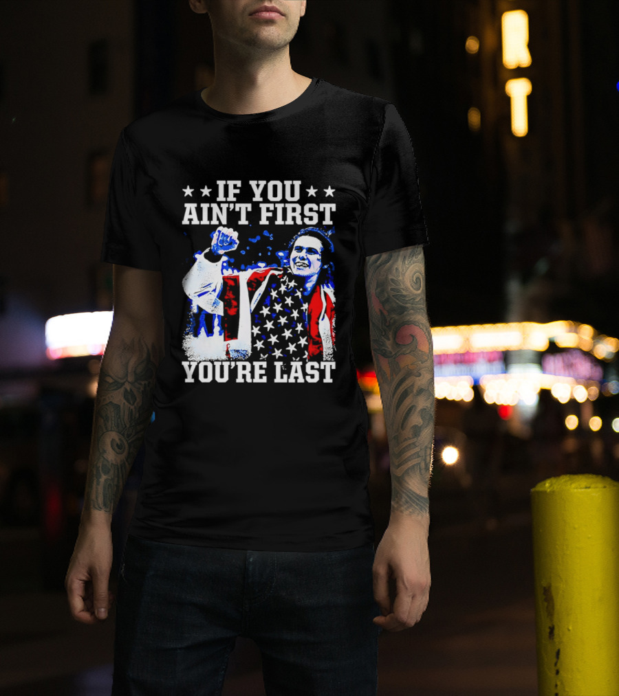 Jack Hughes If You Ain't First You're Last 2026 Winter Olympics USA Flag Victory T-Shirt