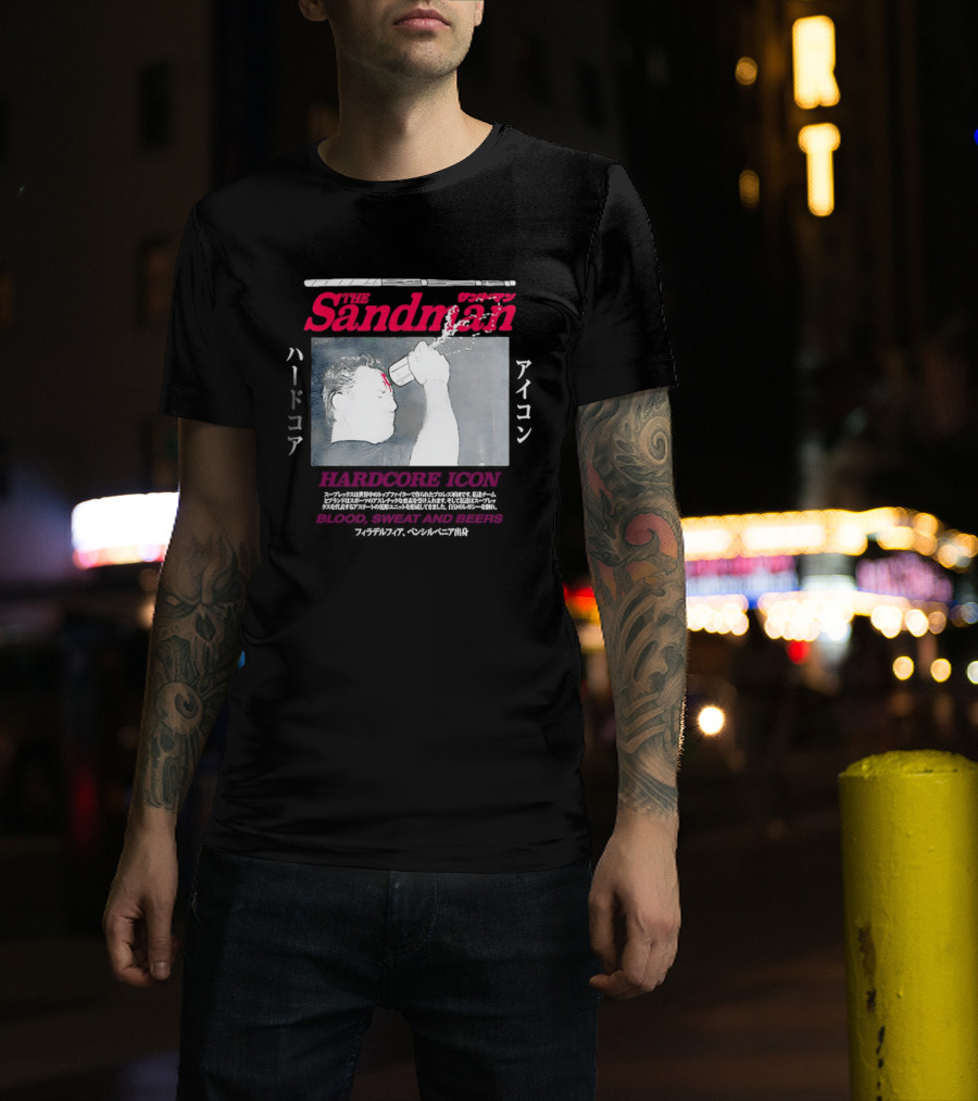 The Sandman Hardcore Icon Blood Sweat And Beers T-Shirt