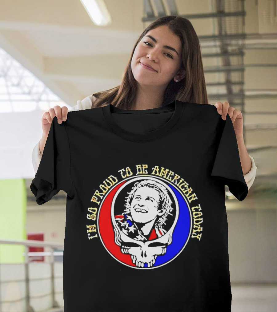 Us Hockey Team Grateful Dead Stealie It's So Proud To Be American Today Jack Hughes American Hero 2026 Winter Olympic Hockey T-Shirt