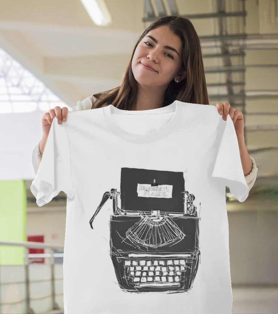 Typewriter Paragraph Planet Book Lovers Novelists Retro Writer Aesthetic T-Shirt