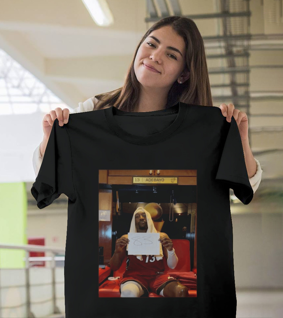 Bam Adebayo 83 Points Locker Room Celebration Passing Kobe Bryant NBA History T-Shirt