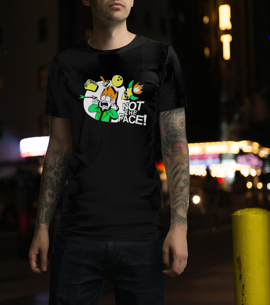 Eddsworld Not The Face Cartoon Humor Expression Colorful Characters T-Shirt