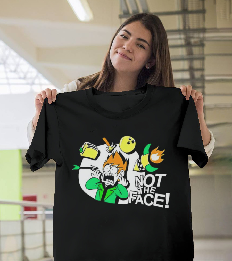 Eddsworld Not The Face Cartoon Humor Expression Colorful Characters T-Shirt