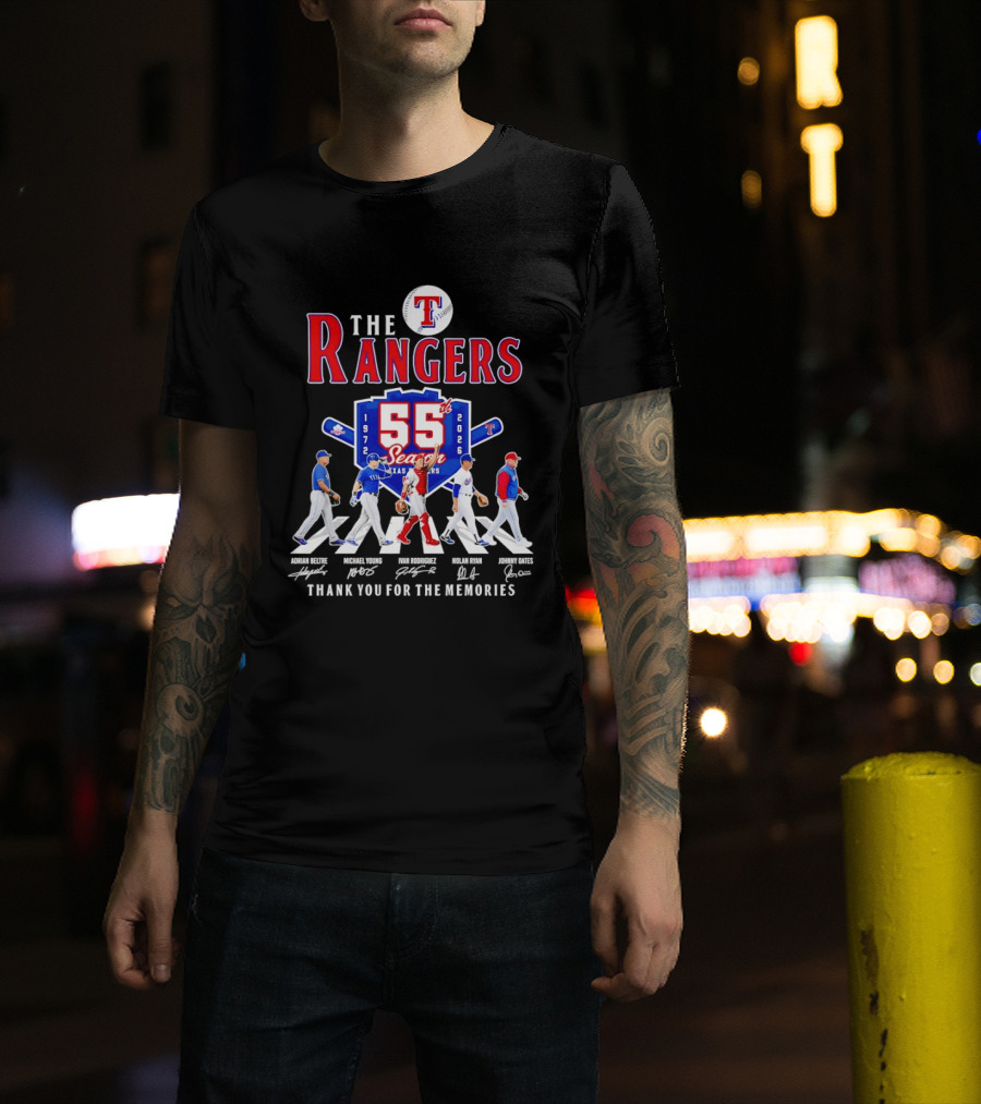 The Rangers 55th Season 1972 2026 Thank You For The Memories T-Shirt
