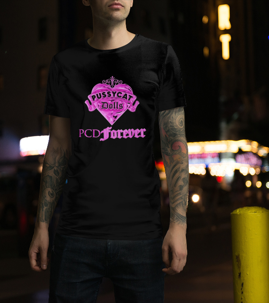 Pussycat Dolls PCD Forever Pink Heart T-Shirt