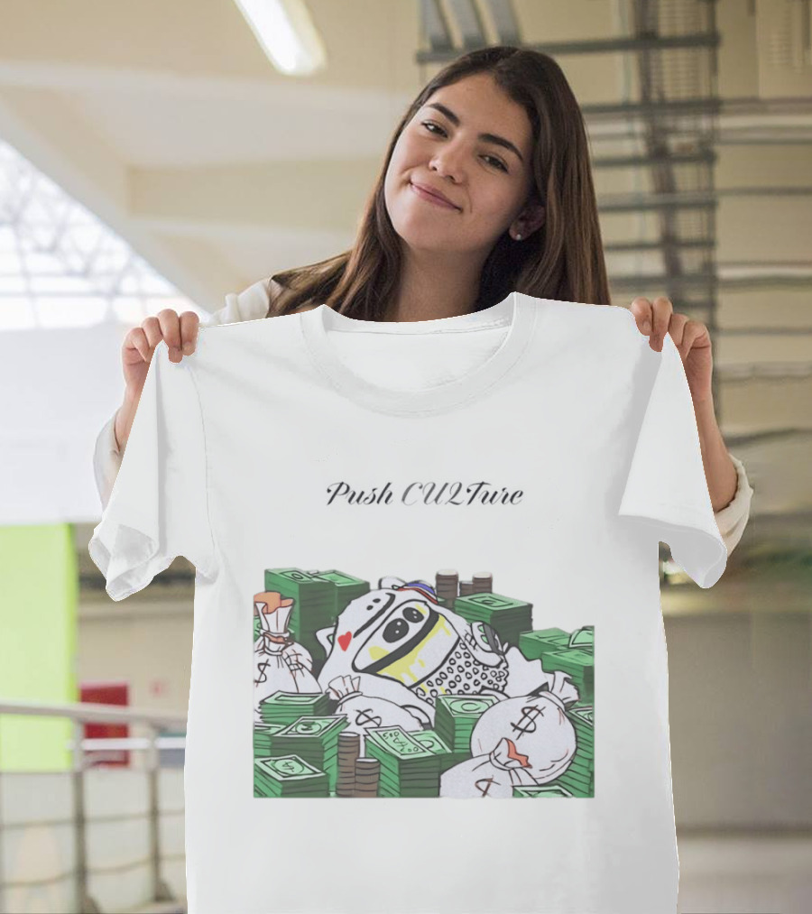 Push CU2Ture Among Us Character Surrounded By Money And Stacks T-Shirt