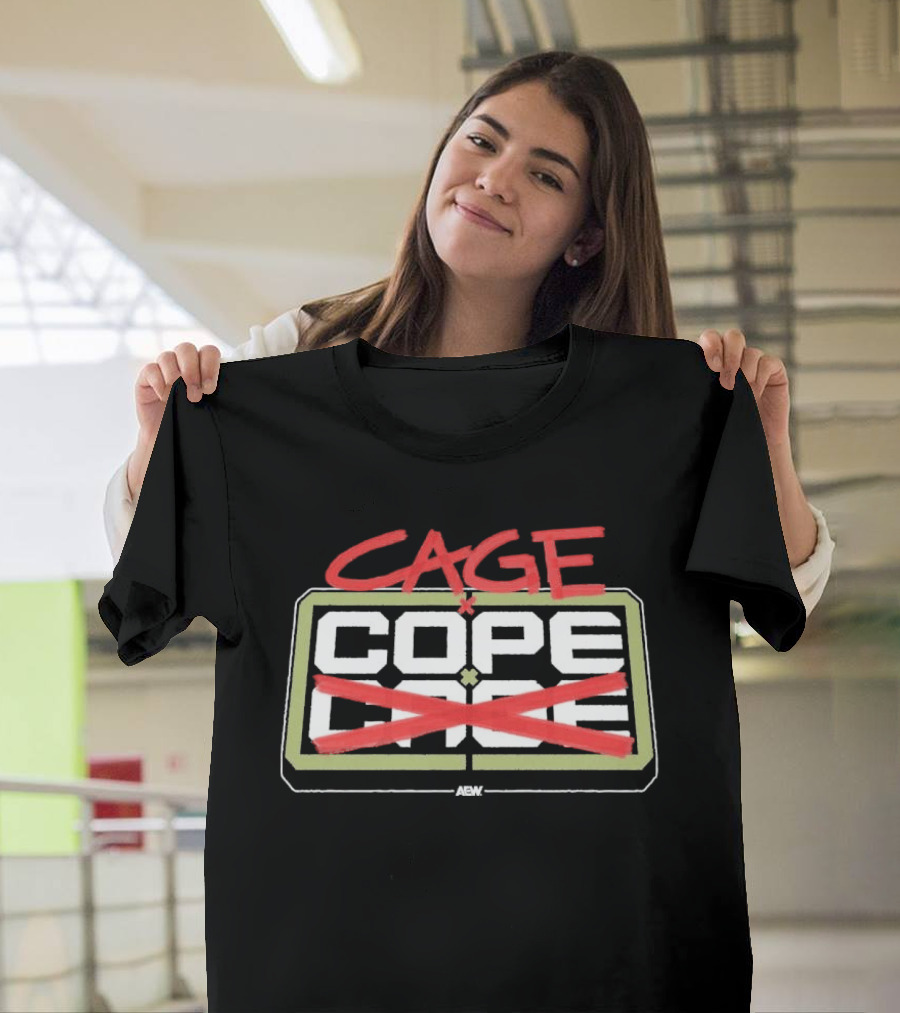 Cage Cope Cage Red Text X Mark T-Shirt