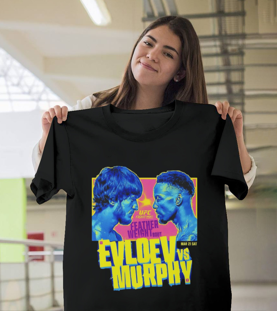UFC Fight Night Featherweight Bout Evloev Vs Murphy 2026 Match Up T-Shirt