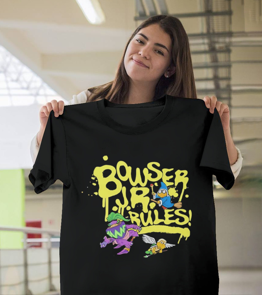 Bowser Jr Kamek And Paratroopa Bowser Jr Rules Mario Gaming Characters T-Shirt