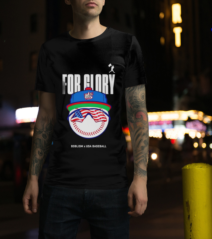 FOR GLORY Baseballism X USA Baseball American Flag Cap Sunglasses Baseball T-Shirt