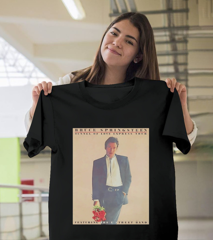 Bruce Springsteen Tunnel Of Love Express Tour Featuring The E Street Band 80s Vintage Rock Music Memorabilia T-Shirt