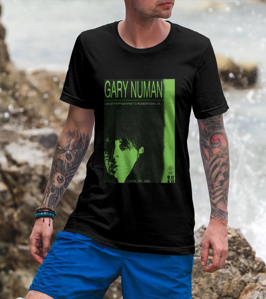 Gary Numan Live At Pappy & Harriet's Pioneertown CA April 4th 2026 T-Shirt