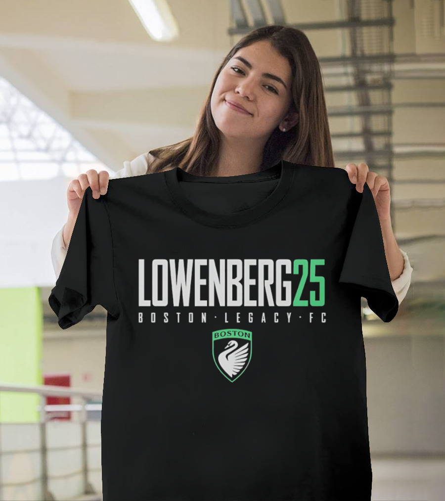 Lowenberg25 Boston Legacy FC Sophia Lowenberg Crest Swan T-Shirt