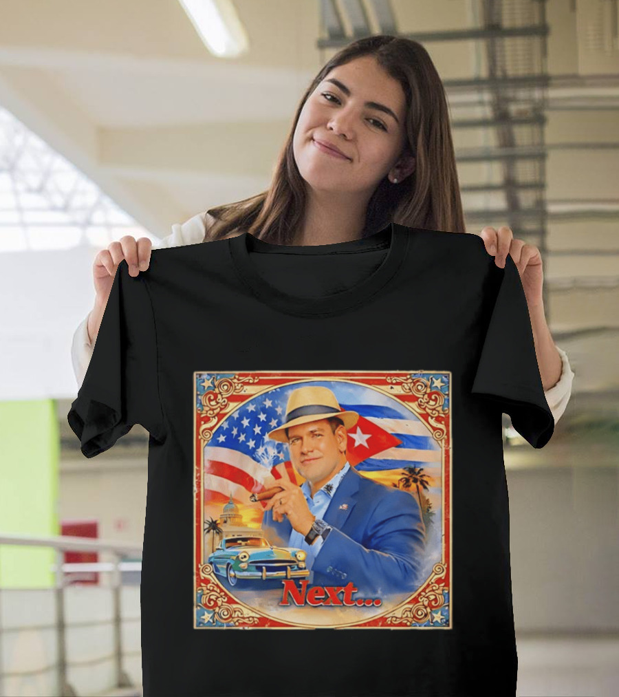 Next USA Cuban Cigar American Flag Man T-Shirt