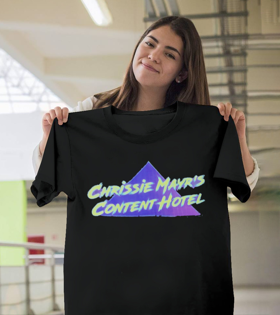 Chrissie Mayr's Content Hotel Neon Pyramid T-Shirt