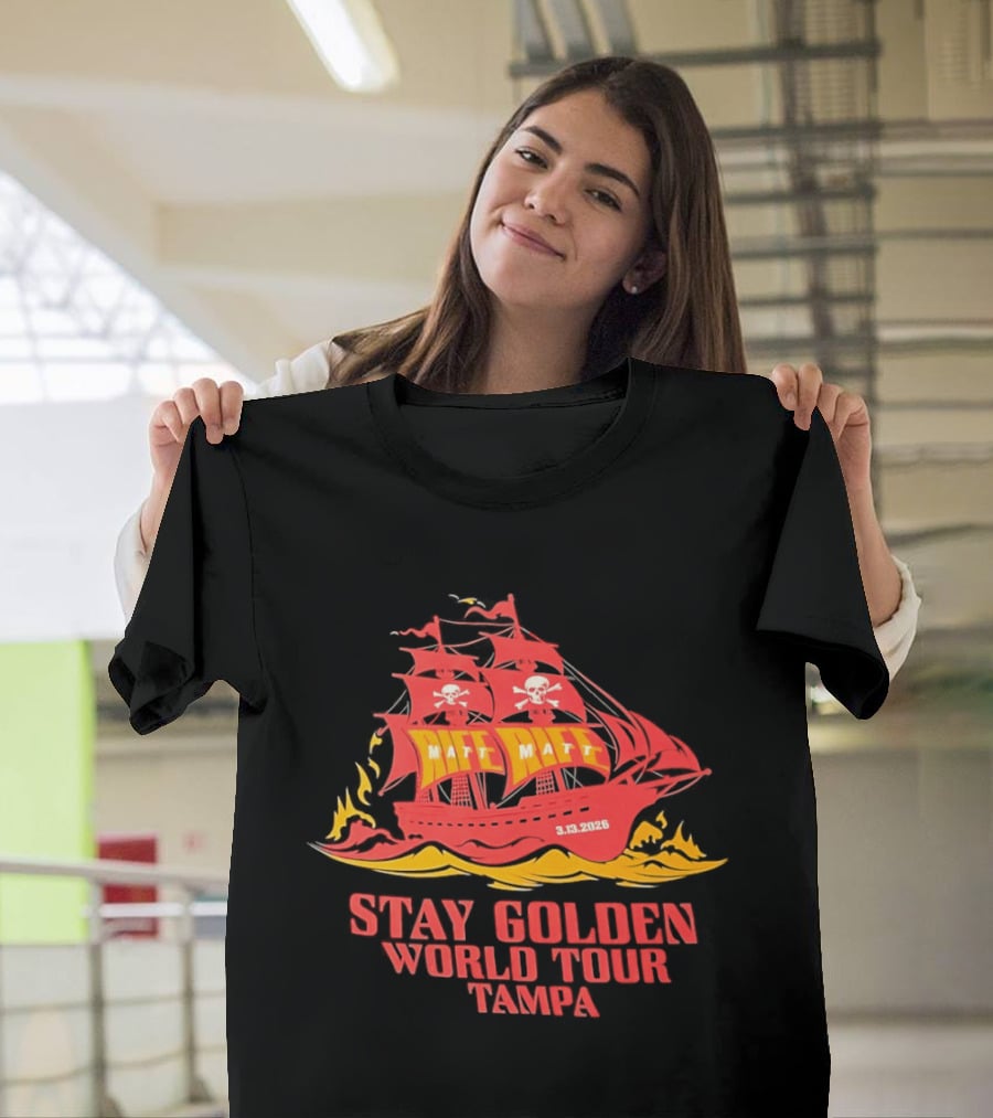 Matt Matt Stay Golden World Tour 3.13.2025 Tampa Pirate Ship T-Shirt