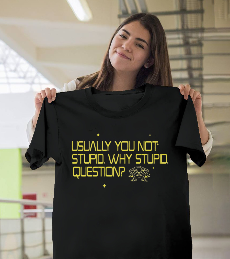 Usually You Not Stupid Why Stupid Question Project Hail Mary T-Shirt