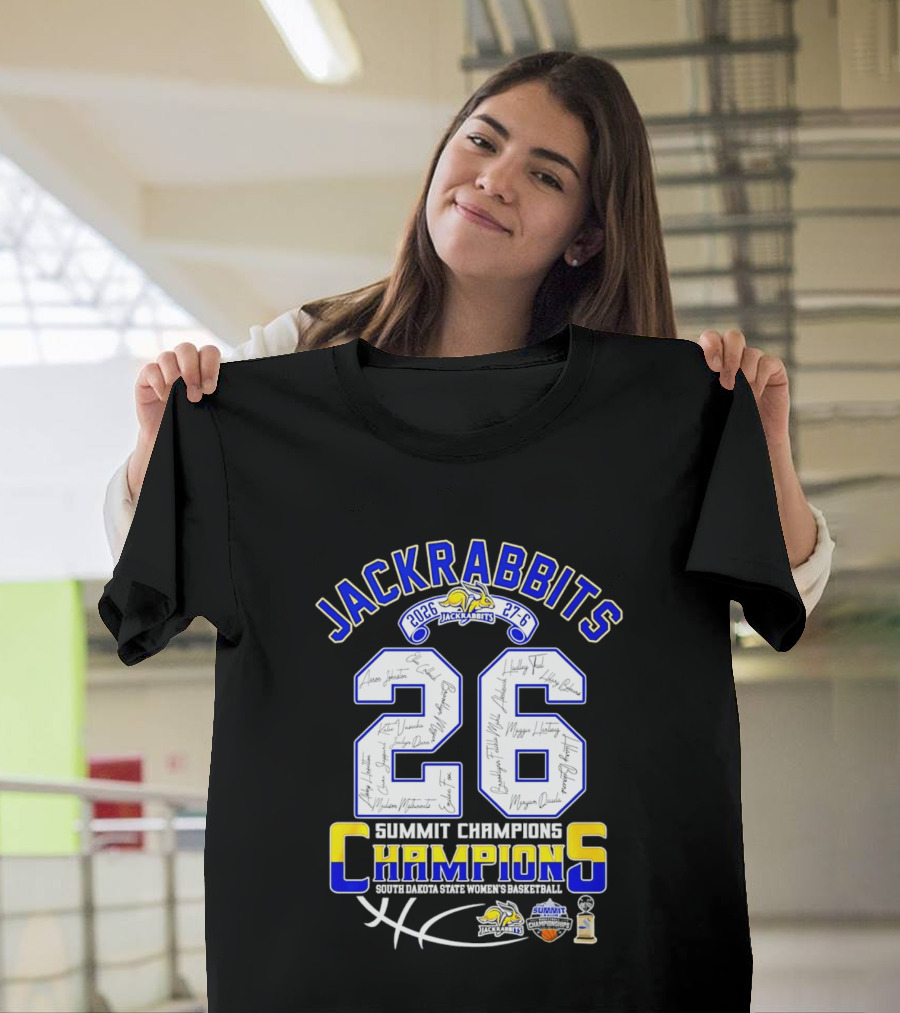 Jackrabbits Summit League Champions 2026 27 6 Score Signature Edition T-Shirt