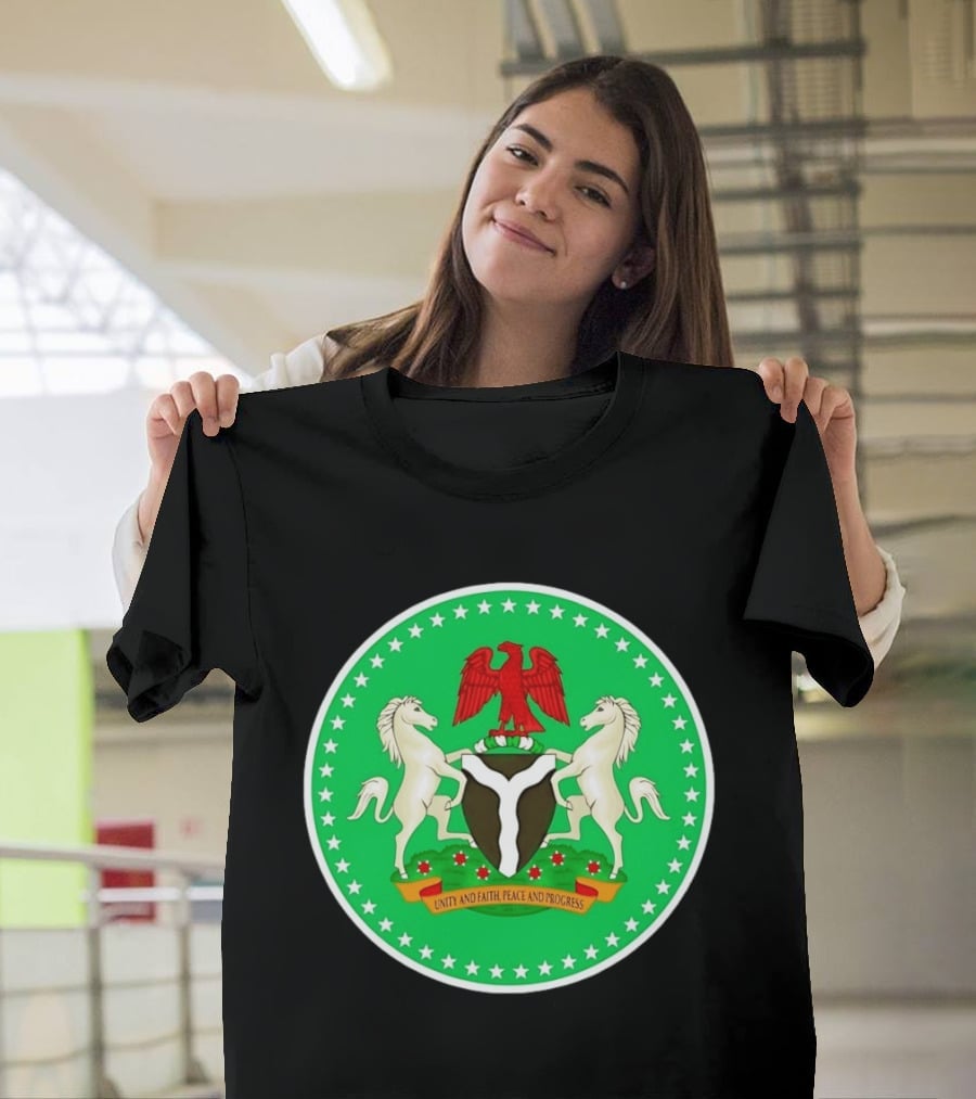 Unity Faith Peace Progress Nigeria National Coat Of Arms T-Shirt