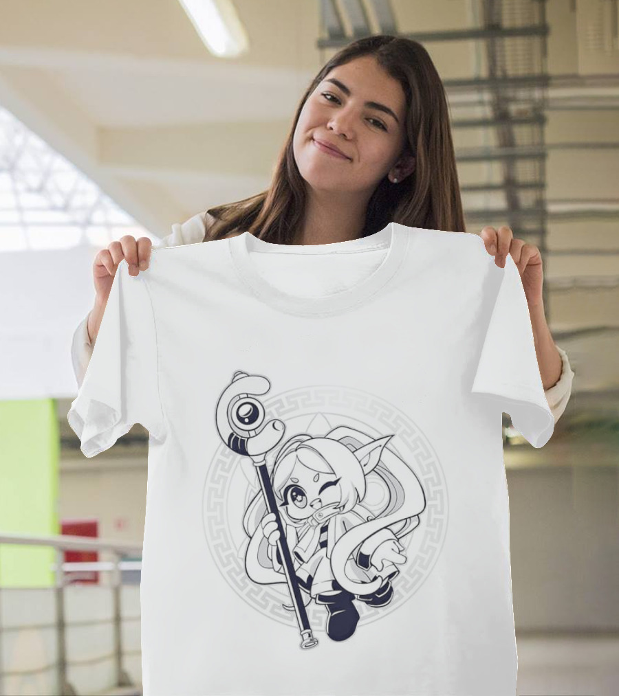 Beyond Journey's End Frieren Chibi Staff Enchanter Circle T-Shirt