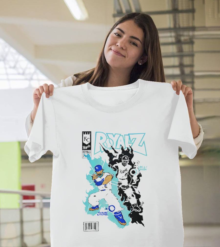 KC Royals Estévez Erceg Royalz Cartoon Baseball T-Shirt