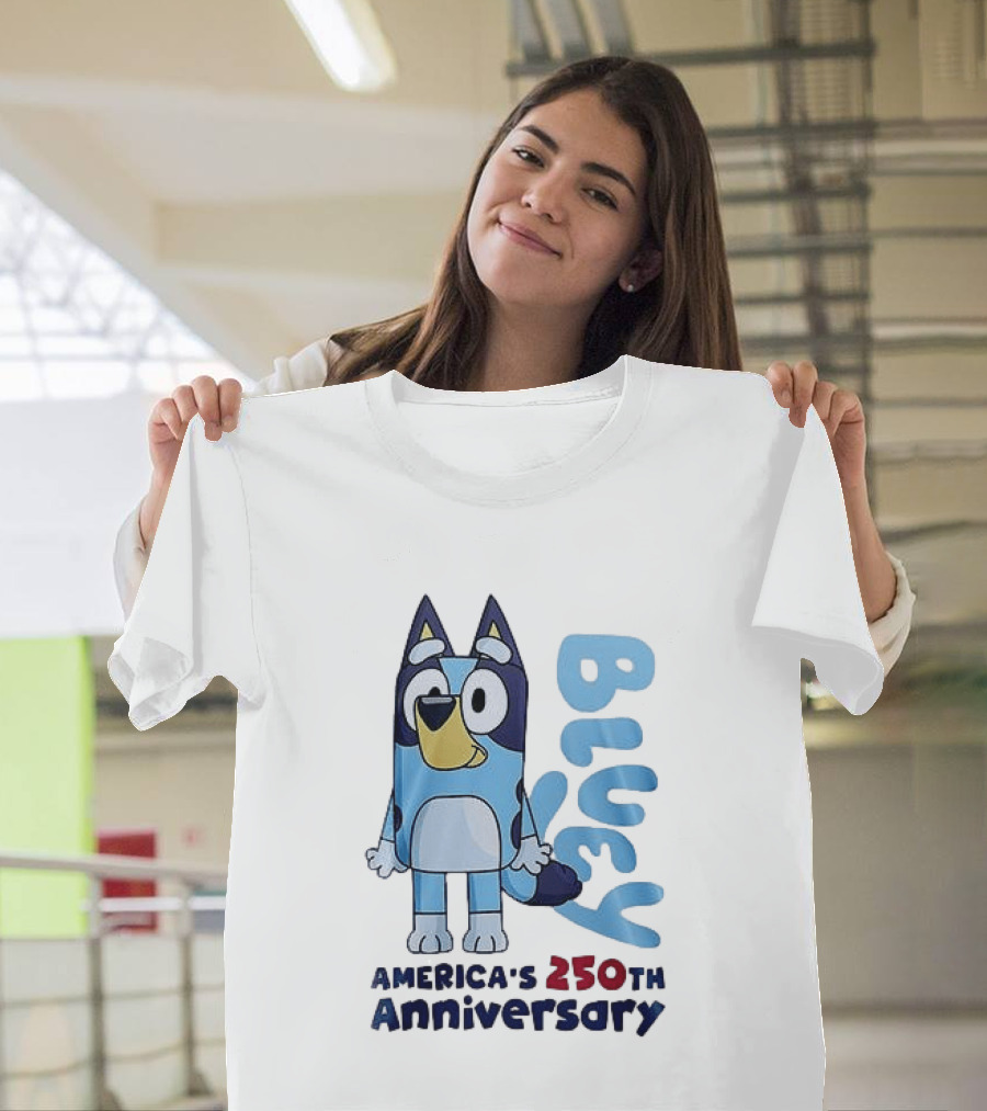 Bluey America's 250th Anniversary Celebrating Little Moments Big Freedom T-Shirt